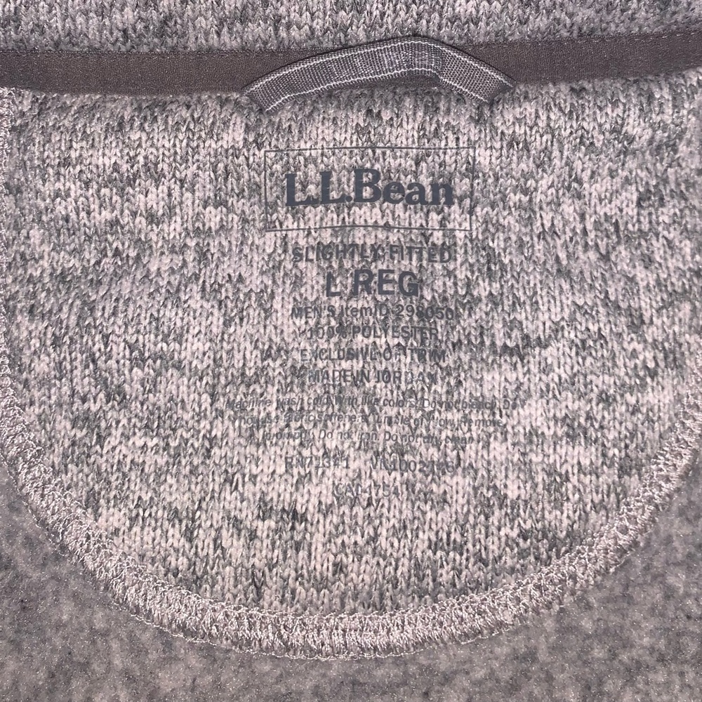 L.L. Bean Heather Gray Snap Button Pullover Fleec… - image 5